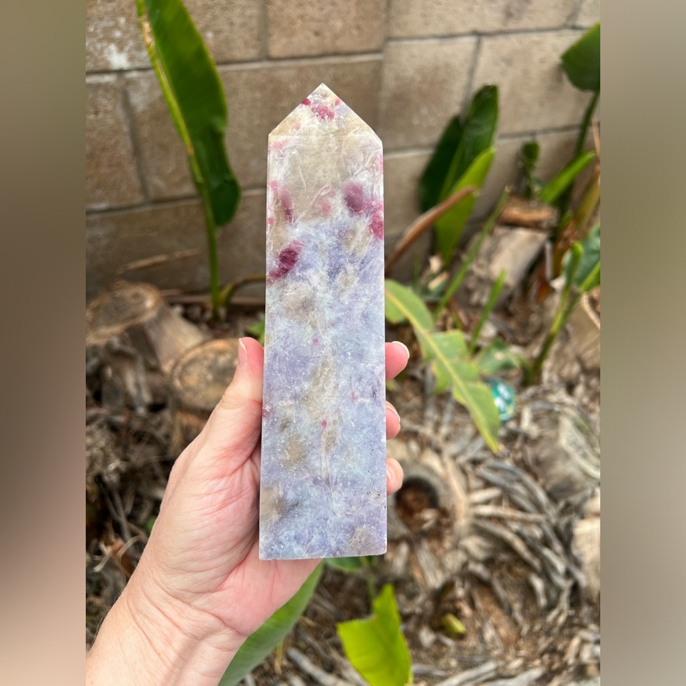 Unicorn Stone Tower with Smokey Quartz and Pink Tourmaline